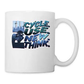Recycle Reuse Renew Rethink Earth Day - Mug blanc - blanc - Droite