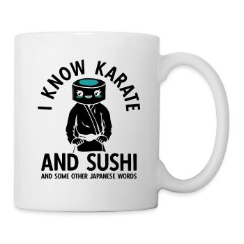 Japanischer Kampfsport Karate - Tasse - Weiß - Rechts