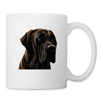 Dogge Doggen Hund Hunde Deutsche Dogge - Tasse - Weiß - Rechts