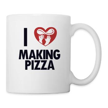 I love Making Pizza Pizzablech Pizzaofen Pizza - Tasse - Weiß - Rechts