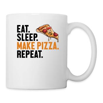 Manger dormir Faire Pizza Répéter Plateau à pizza Four à pizza - Mug blanc - blanc - Droite