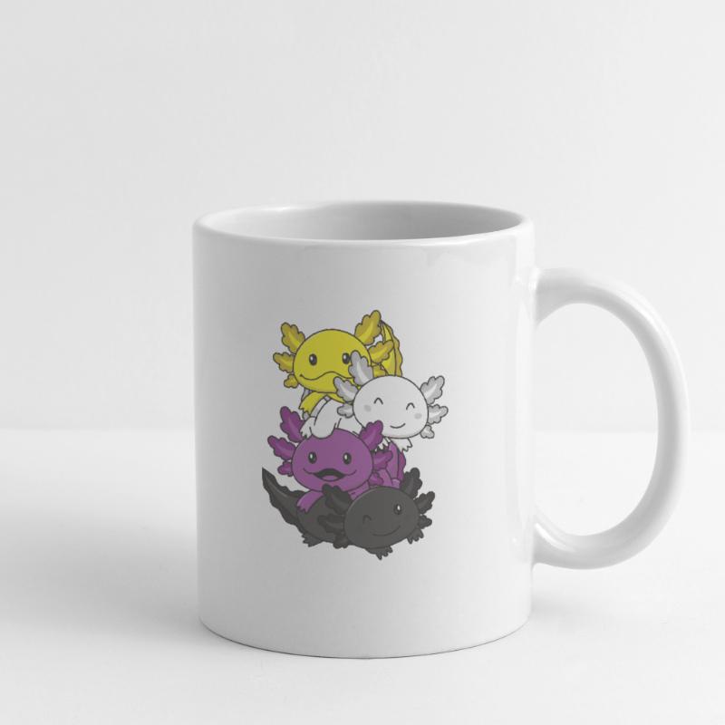 Nonbinary Flag Pride LGBTQ Cute Axolotl Stack Mug