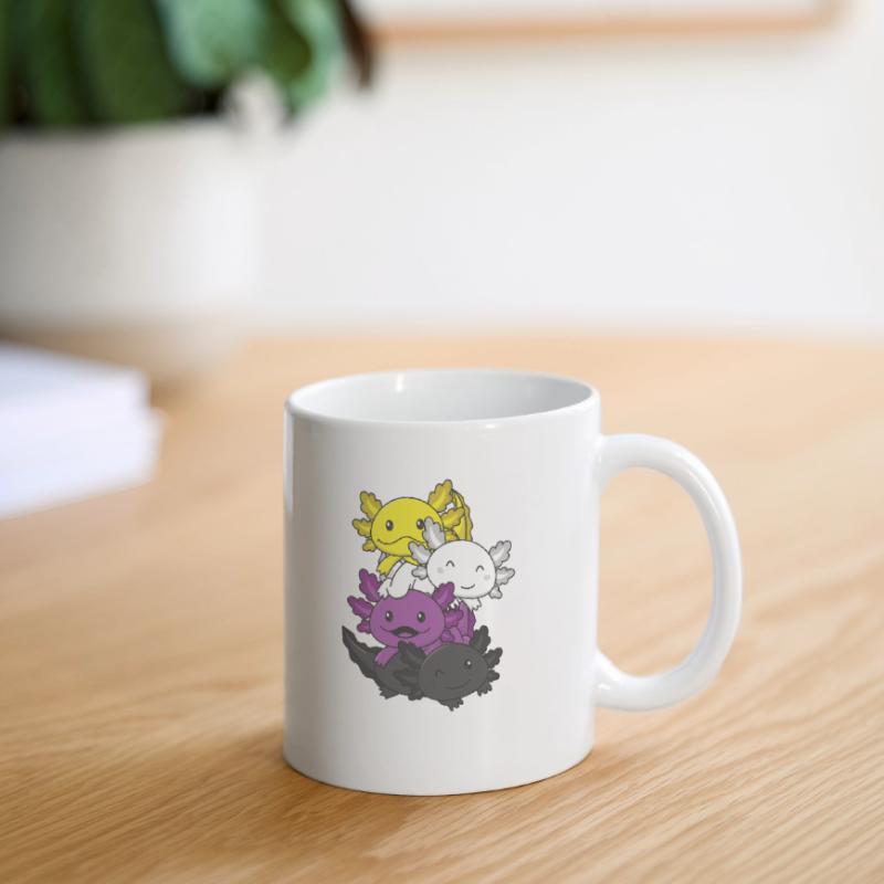 Nonbinary Flag Pride LGBTQ Cute Axolotl Stack Mug