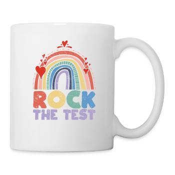 Exam Day Rock of the Test Teacher Exam Humor - Mug - white - Right