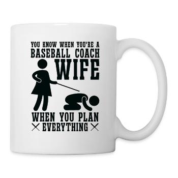 Baseball-Trainerin Ehefrau Berufstätige Mutter - Tasse - Weiß - Rechts