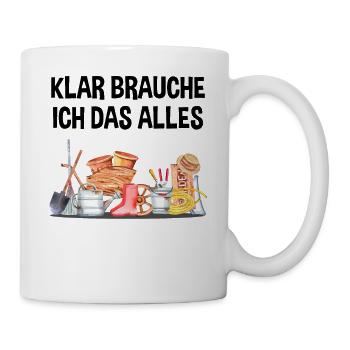 Garten Lustiger Spruch Hobby Gärtner Geschenkidee - Tasse - Weiß - Rechts