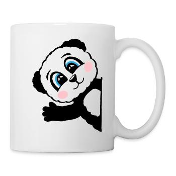 Panda Pandabär Geschenk Damen Herren Kinder - Tasse - Weiß - Rechts