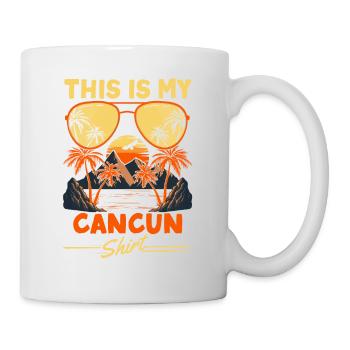 Ceci est ma chemise Cancun Travel Vacation Mexique - Mug blanc - blanc - Droite