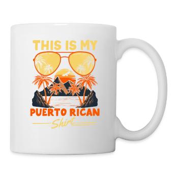 Ceci est ma chemise portoricaine Porto Rico Retro - Mug blanc - blanc - Droite