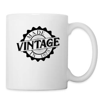 Made in 1973 Vintage Geburtstag Sprüche - Tasse - Weiß - Rechts