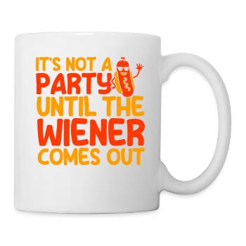 It's not a party until the hot dog gift - Mug - white - Right