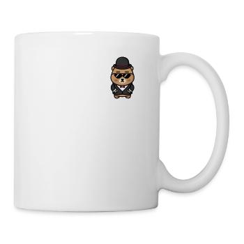 Bear Gangster Mafia Melon Lunettes de soleil Poche - Mug blanc - blanc - Droite