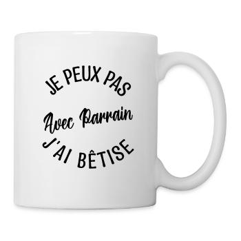 Cadeau Parrain, Cadeau futur parrain. - Mug blanc - blanc - Droite