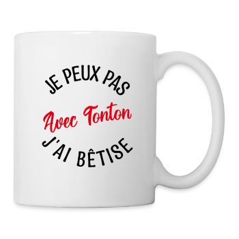 Cadeau Tonton, cadeau oncle, tonton de l'année. - Mug blanc - blanc - Droite