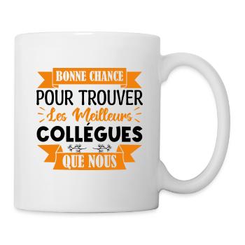 idée Cadeau Collègue. départ Collègues retraite. - Mug blanc - blanc - Droite