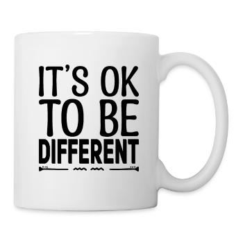 Its ok to be different. Motivational quotes. - Mug - white - Right