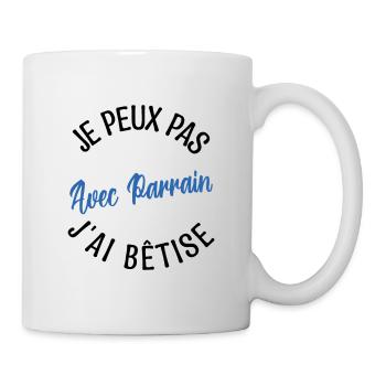 Cadeau Parrain, Cadeau futur parrain. - Mug blanc - blanc - Droite