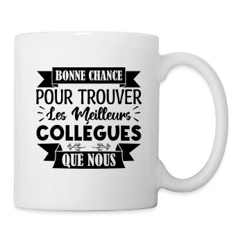 idée Cadeau Collègue. départ Collègues retraite. - Mug blanc - blanc - Droite