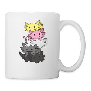 Queerplatonic Flag Pride LGBTQ süßer Axolotl - Tasse - Weiß - Rechts