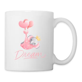 Elefant Herz Luftballon Baby Dream - Tasse - Weiß - Rechts