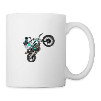 Motocross / Enduro / Freestyle mx / Dirtbike retro - Mug - white - Right
