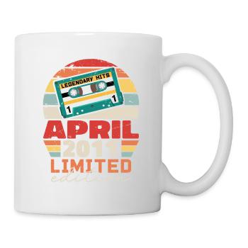 April 2011 Vintage Anniversary Retro Gift, 2011 - Mug - white - Right