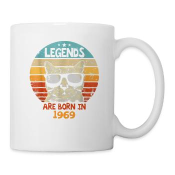 Die Legenden wurden 1969 geboren Jubiläumsgeschenk - Tasse - Weiß - Rechts