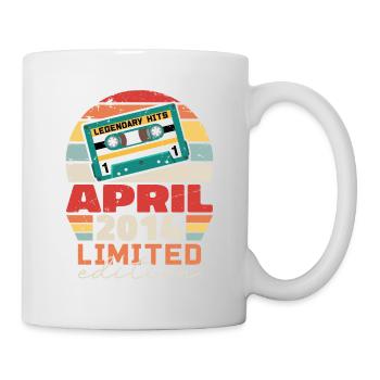April 2014 Vintage Anniversary Retro Gift, 2014 - Mug - white - Right