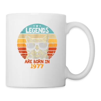 Les légendes sont nées en 1977 Anniversaire Cadeau - Mug blanc - blanc - Droite
