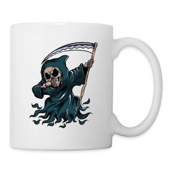 Grim Reaper Pumpkin Glowing Halloween Dabbing - Mug - white - Right