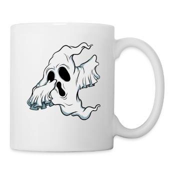 Dabbing Ghost Pumpkin Glowing Skeleton Halloween - Mug - white - Right