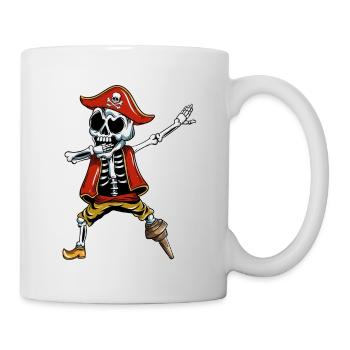 Dabbing Pirate Pumpkin Glowing Halloween - Mug - white - Right
