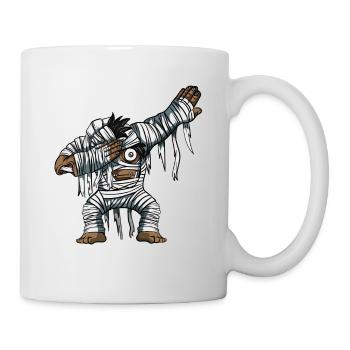 Dabbing Mummy Pumpkin Glowing Skeleton Halloween - Mug - white - Right