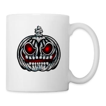Skeleton Pumpkin Luminous Skeleton Halloween - Mug - white - Right