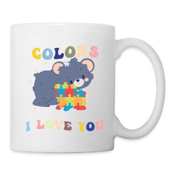 I See Your True Colors I Love You Autism Awareness - Mug - white - Right