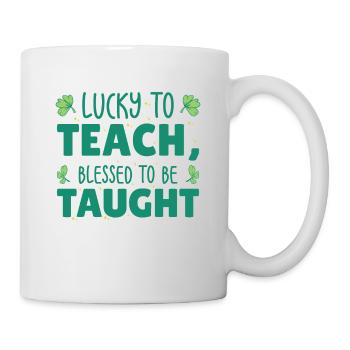 St. Patrick's Day Teaching Lucky Shamrock Clover - Mug - white - Right