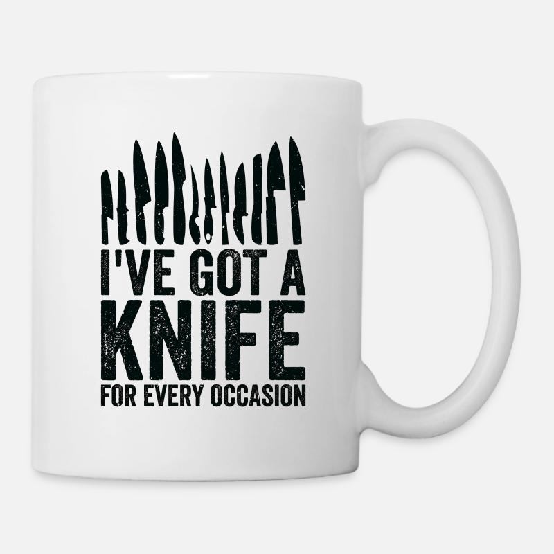 Couteaux collecteurs de couteaux - Mug blanc - blanc