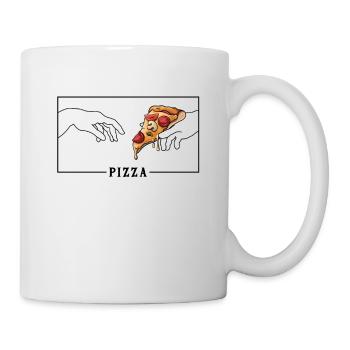 Michelangelo Creation of Adam Pizza Pizza - Tasse - Weiß - Rechts
