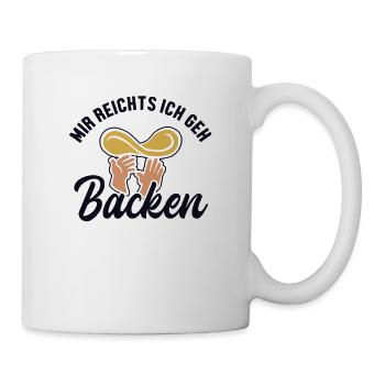 Mir reichts ich geh Pizza backen Pizzaofen Pizza - Tasse - Weiß - Rechts