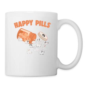 Happy Pills English Angora Bunny Funny Rabbit - Mug - white - Right