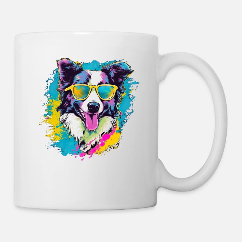 Border Collie Hund Hunderasse - Tasse - Weiß