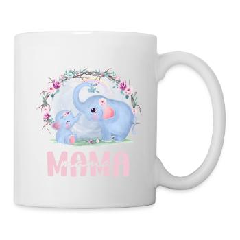 Elephant Mom Maman Mother Mother’s Day Idée cadeau - Mug blanc - blanc - Droite