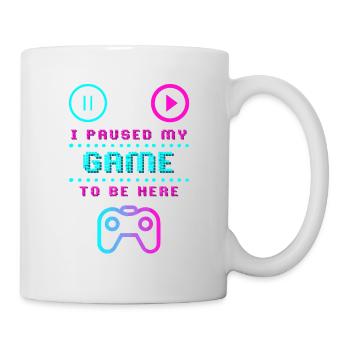 Paused my Game to be here Design - Mug - white - Right