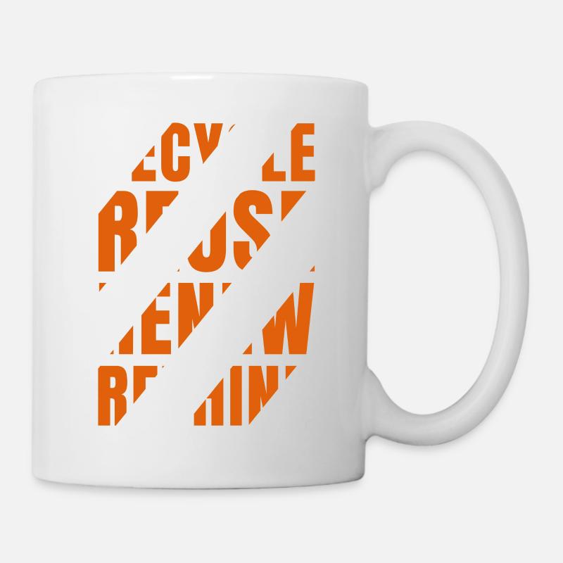 Recycle Reuse Renew Rethink - Mug - white
