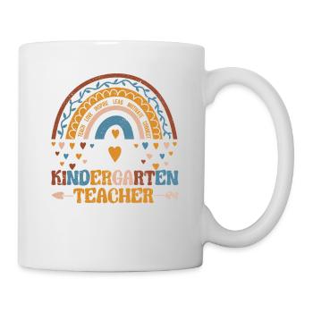Kindergarten Teacher Funny Teach Love Inspire - Mug - white - Right