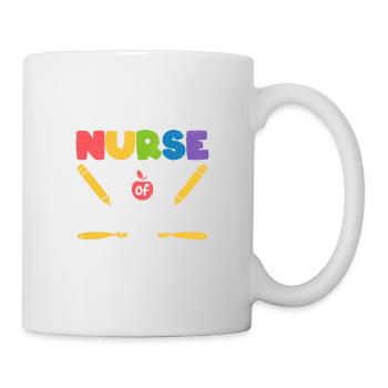 Schulkrankenschwester von Tiny Humans Kindergarten - Tasse - Weiß - Rechts