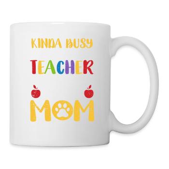 Somehow busy as a teacher and dog mother - Mug - white - Right