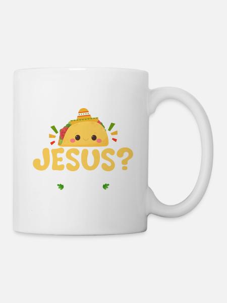 wanna taco bout Jesus lettuce pray Cinco De Mayo - Mug - white
