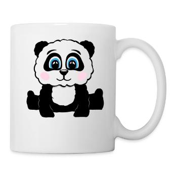 Panda Pandabär Geschenk Damen Herren Kinder - Tasse - Weiß - Rechts