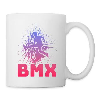 vintage bike outfit, bike urban freestyle bmx - Mug - white - Right